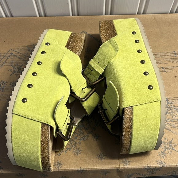 Free People x Intentionally Rule Breaker Flatform Sandals Size 6 NEW - Picture 5 of 12